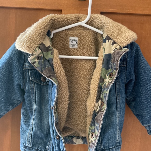 18m retro jean jacket with faux Sherpa lining - Picture 3 of 3